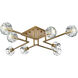 Eren 8 Light 31 inch Satin Gold Flush Mount Ceiling Light