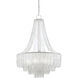 Vintner Blanc 7 Light 27.25 inch Contemporary Silver Leaf/Opaque White Chandelier Ceiling Light