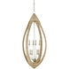 Menorca 8 Light 25 inch Contemporary Silver Leaf Chandelier Ceiling Light, Large