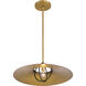 Newburie 1 Light 17 inch Legacy Brass and Dark Matte Black Pendant Ceiling Light