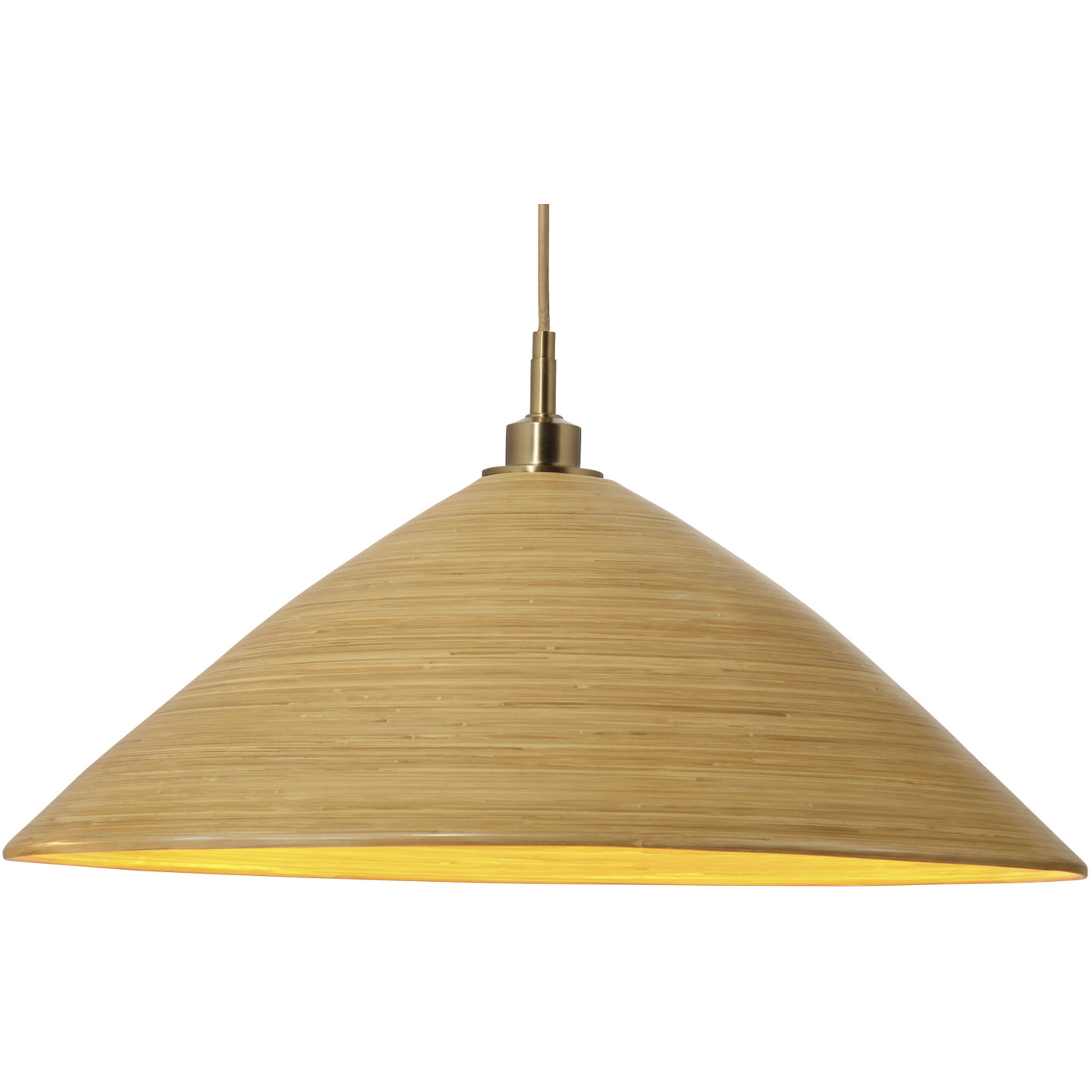 Spun 1 Light 30.5 inch Antique Brass Pendant Ceiling Light, Inline