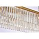 Sydney 12 Light 60 inch Satin Gold Linear Chandelier Ceiling Light in Clear