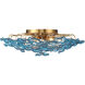 Esme 6 Light 22.5 inch Aged Brass Semi Flush Ceiling Light