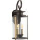Squire 2 Light 19 inch Antique Bronze Outdoor Wall Lantern in Antique Bronze and Vintage Brass, Medium