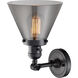 Franklin Restoration Large Cone LED 8 inch Matte Black Sconce Wall Light, Franklin Restoration