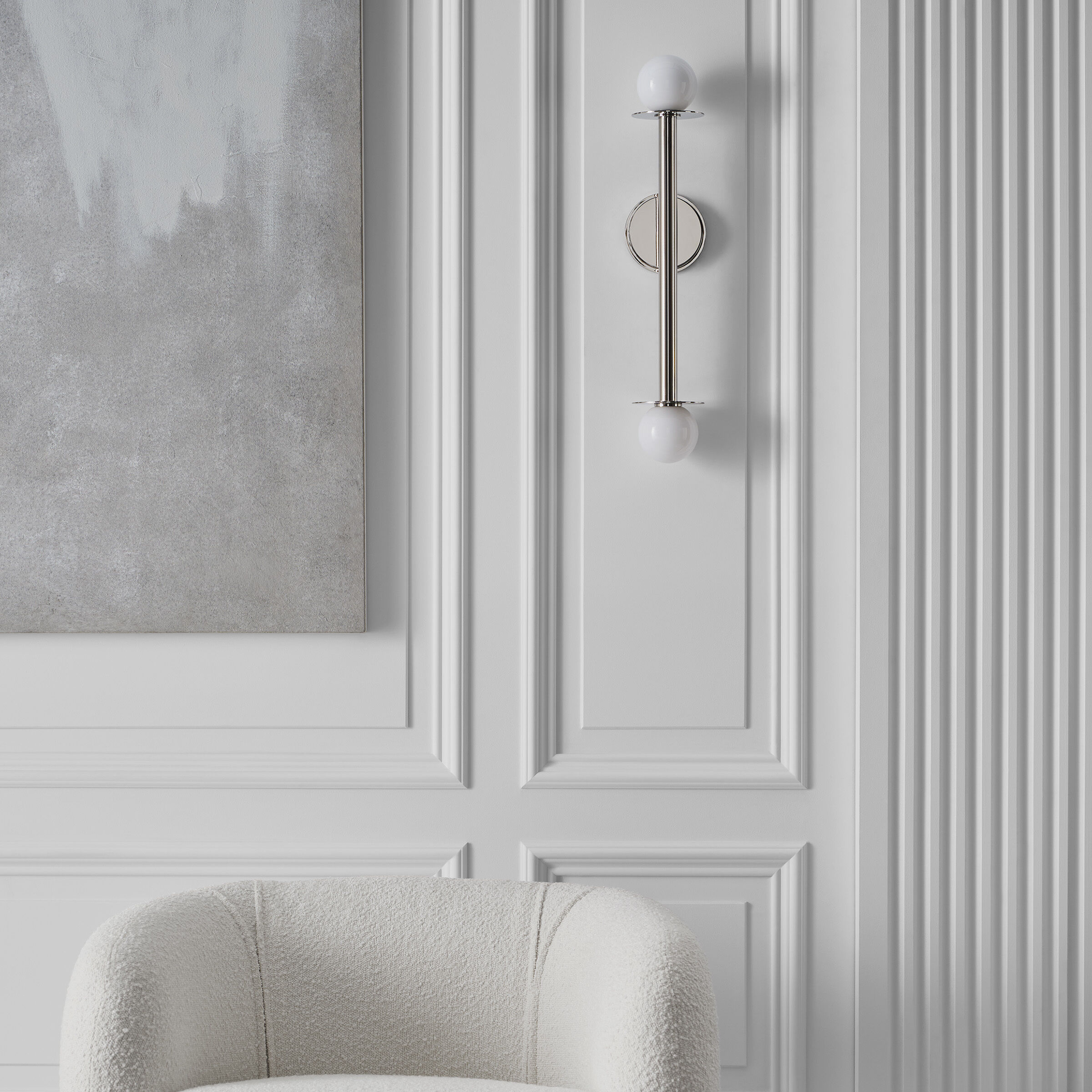 Kelly by Kelly Wearstler Nodes 2 Light 4.75 inch Polished Nickel Sconce Wall Light