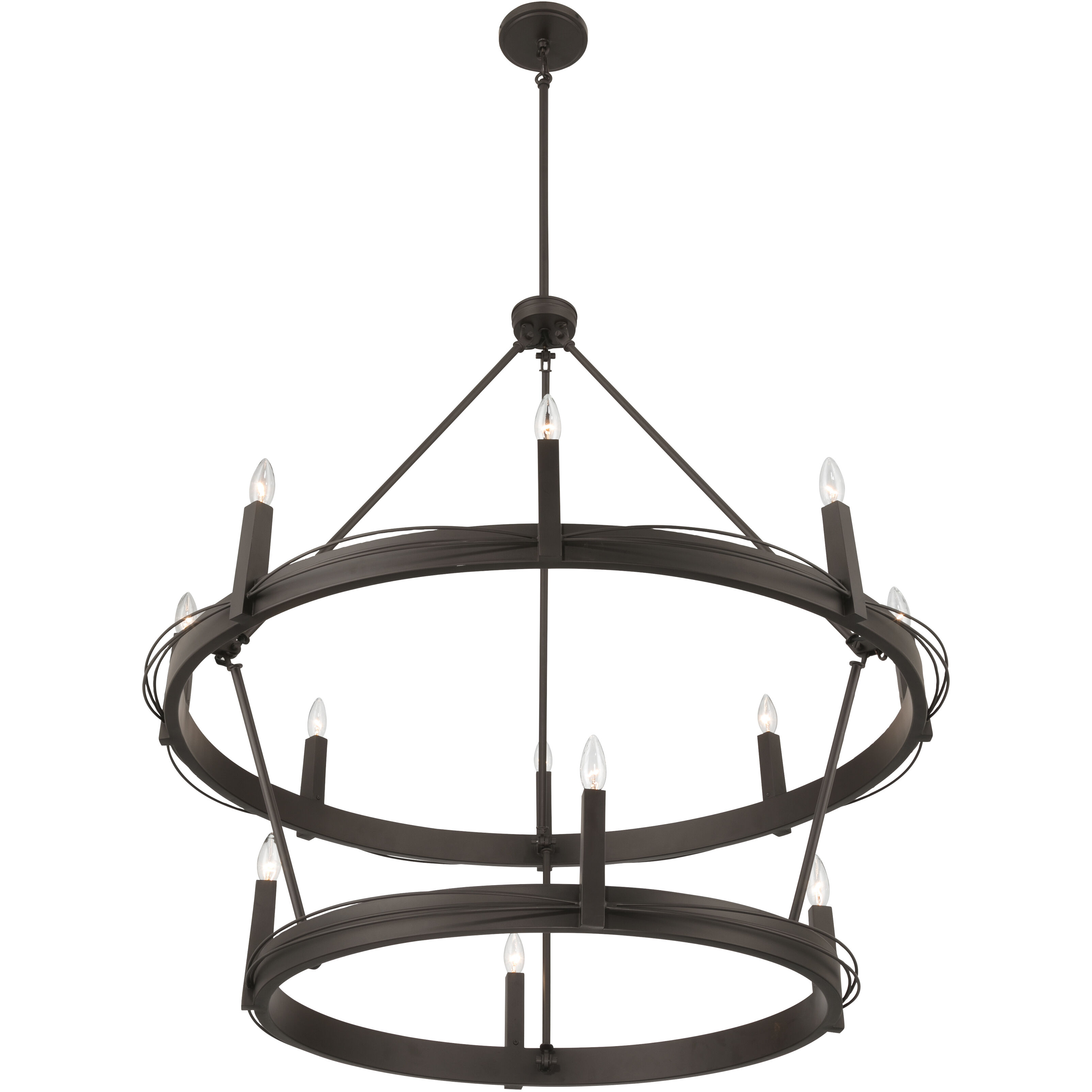 Dalvor 12 Light 42.75 inch Dark Bronze Pendant Ceiling Light