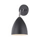 Gia 1 Light 6.25 inch Polished Nickel / Black Wall Sconce Wall Light in Polished Nickel and Black