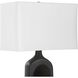 Void 30 inch 150 watt Matte Black Glaze and Brass Table Lamp Portable Light