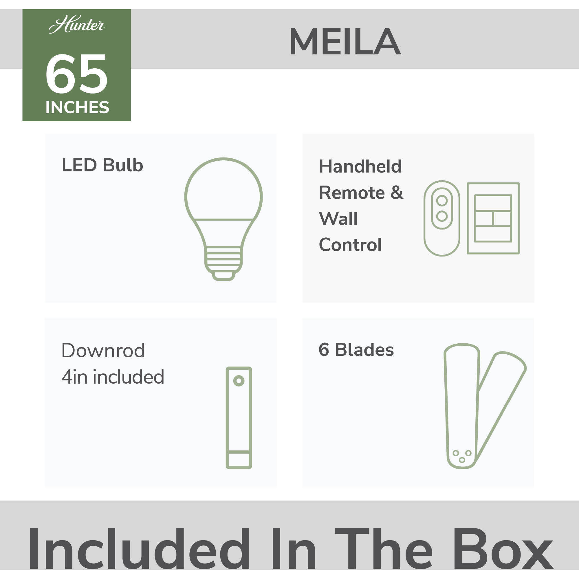 Melia 65 inch Fresh White with White Washed Oak Blades Outdoor Ceiling Fan