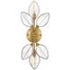 Amira 2 Light 9 inch Distressed Brass ADA Sconce Wall Light