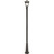 Talbot 1 Light 110.25 inch Oil Rubbed Bronze Outdoor Post Mounted Fixture in Seedy Glass