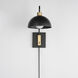 Thelonious 1 Light 8.75 inch Black and Natural Aged Brass Wall Sconce Wall Light