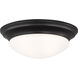 Nash 2 Light 14 inch Midnight Black Flush Mount Ceiling Light