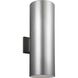 Outdoor Cylinders LED 18.25 inch Painted Brushed Nickel Outdoor Wall Lantern