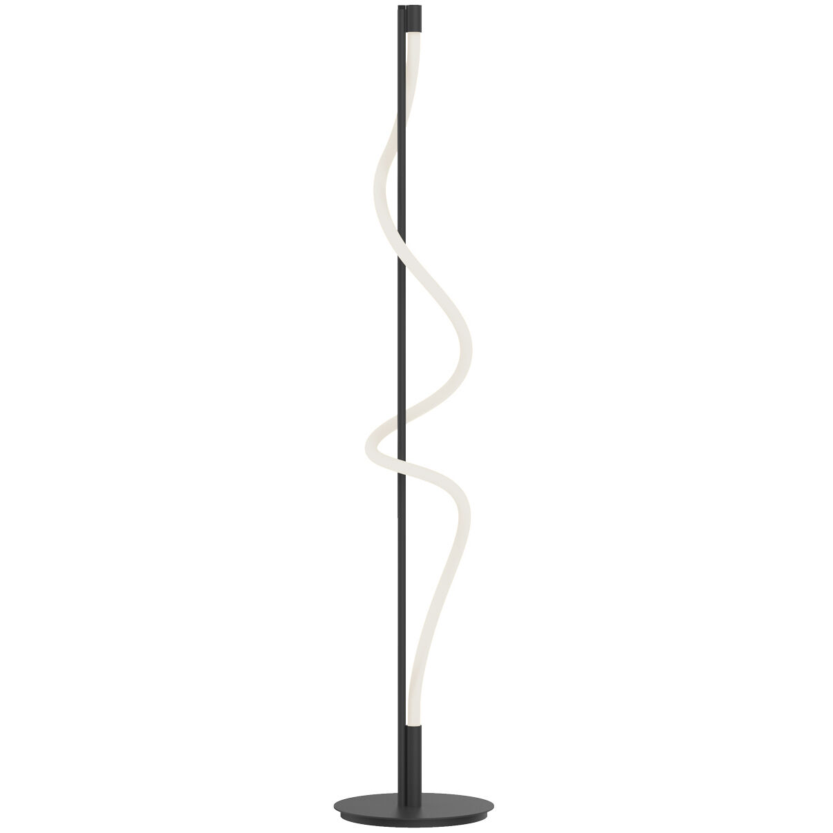 Cursive 60 inch 20 watt Black Floor Lamp Portable Light