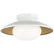 Hatley 1 Light 11.88 inch White Flush Mount Ceiling Light