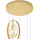 Iris 9 Light 24 inch Brass Multi Point Pendant Ceiling Light