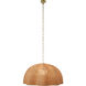 Rosemary 1 Light 36 inch Antique Brass Pendant Ceiling Light, Inline