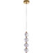 Jackie LED 6.3 inch Satin Brass Pendant Ceiling Light