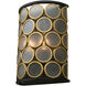 Corsa Wall Sconce Wall Light in Matte Black With Gold