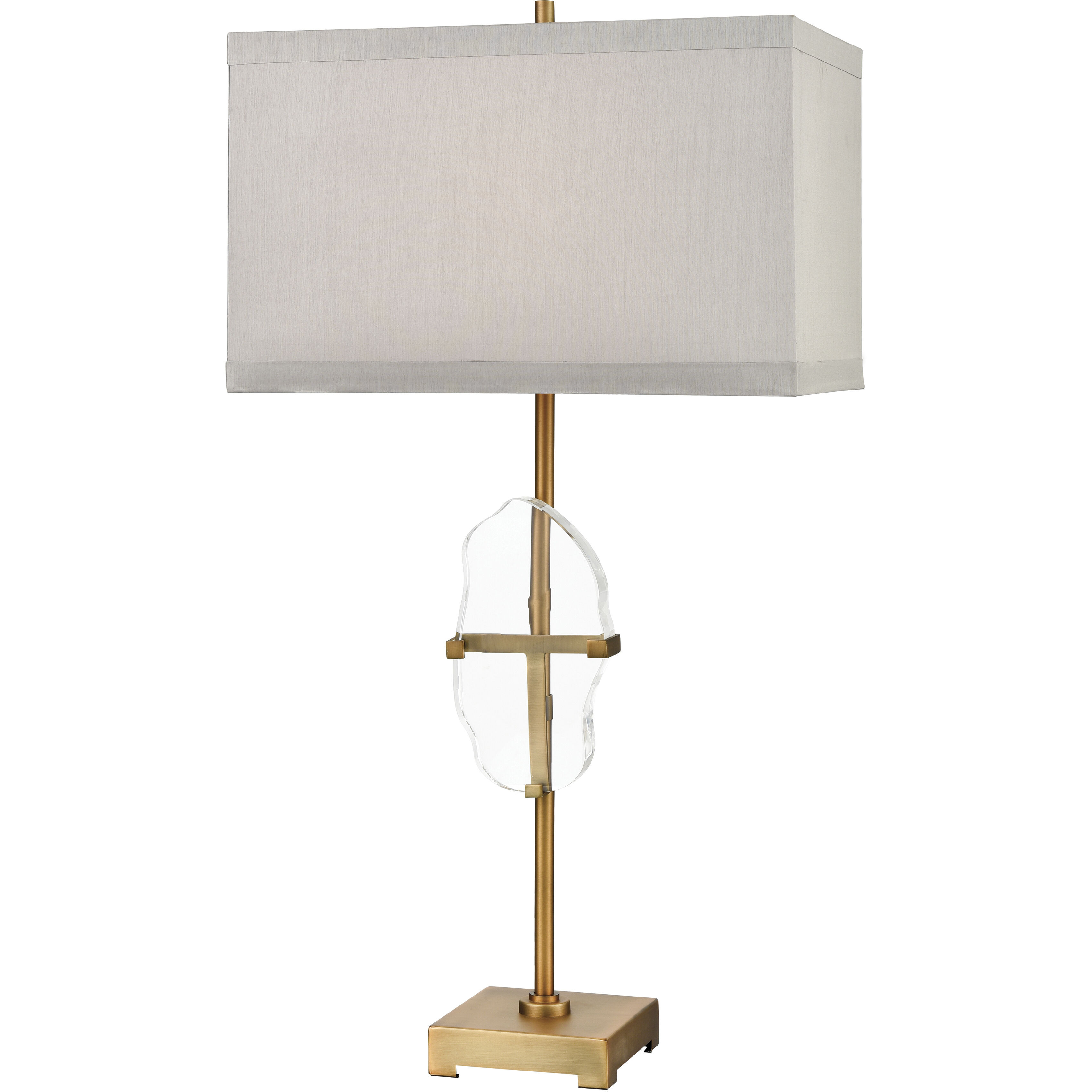 Priorato 34 inch 150 watt Brass with Clear Table Lamp Portable Light