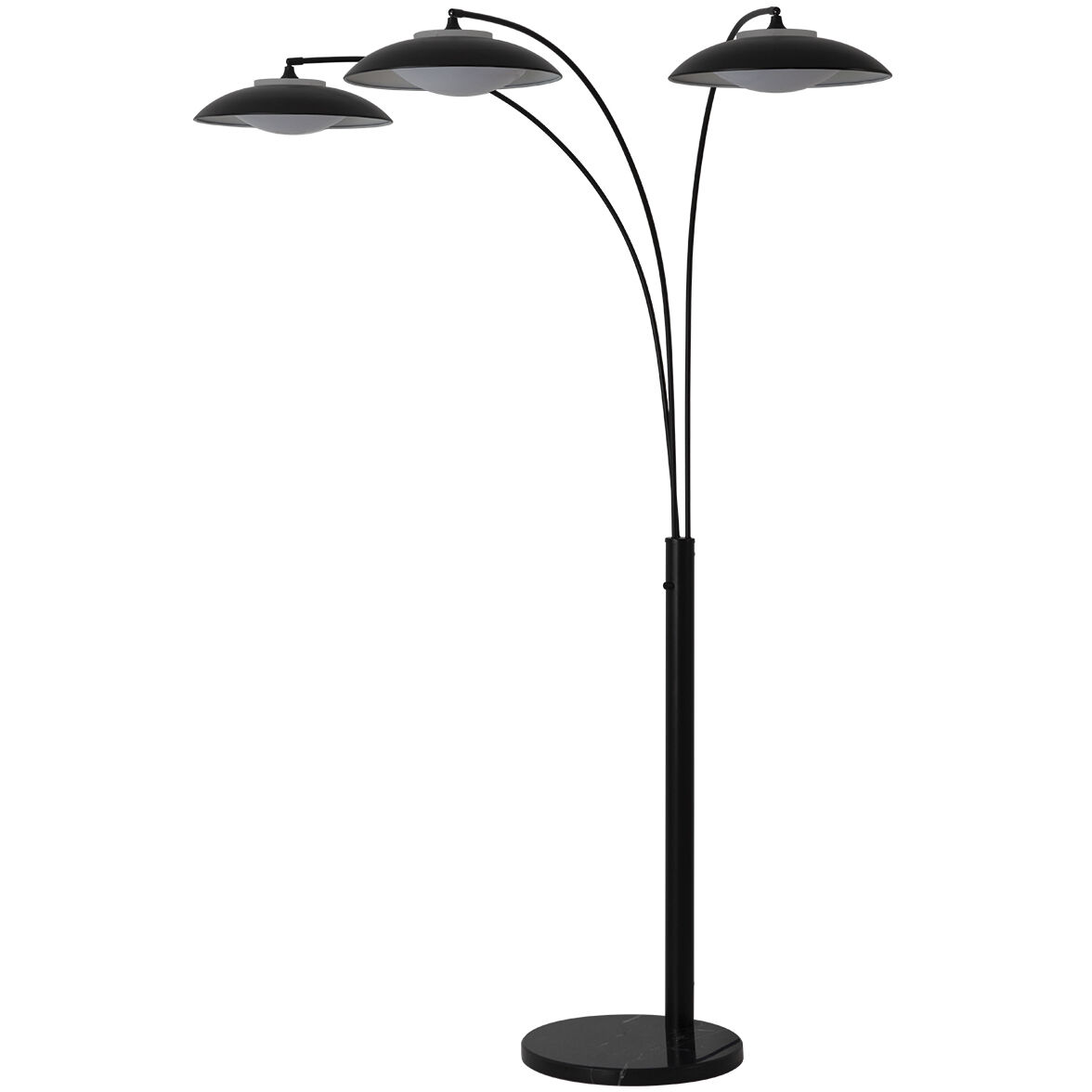 Saucer 92 inch 8.50 watt Matte Black Arc Floor Lamp Portable Light