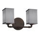 Textile 2 Light 14 inch Dark Bronze Bath Vanity Light Wall Light, Bronx Family, Choices