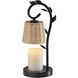 Ivy 14.75 inch 50 watt Black Candlewarmer Lamp Portable Light, Simplee Adesso
