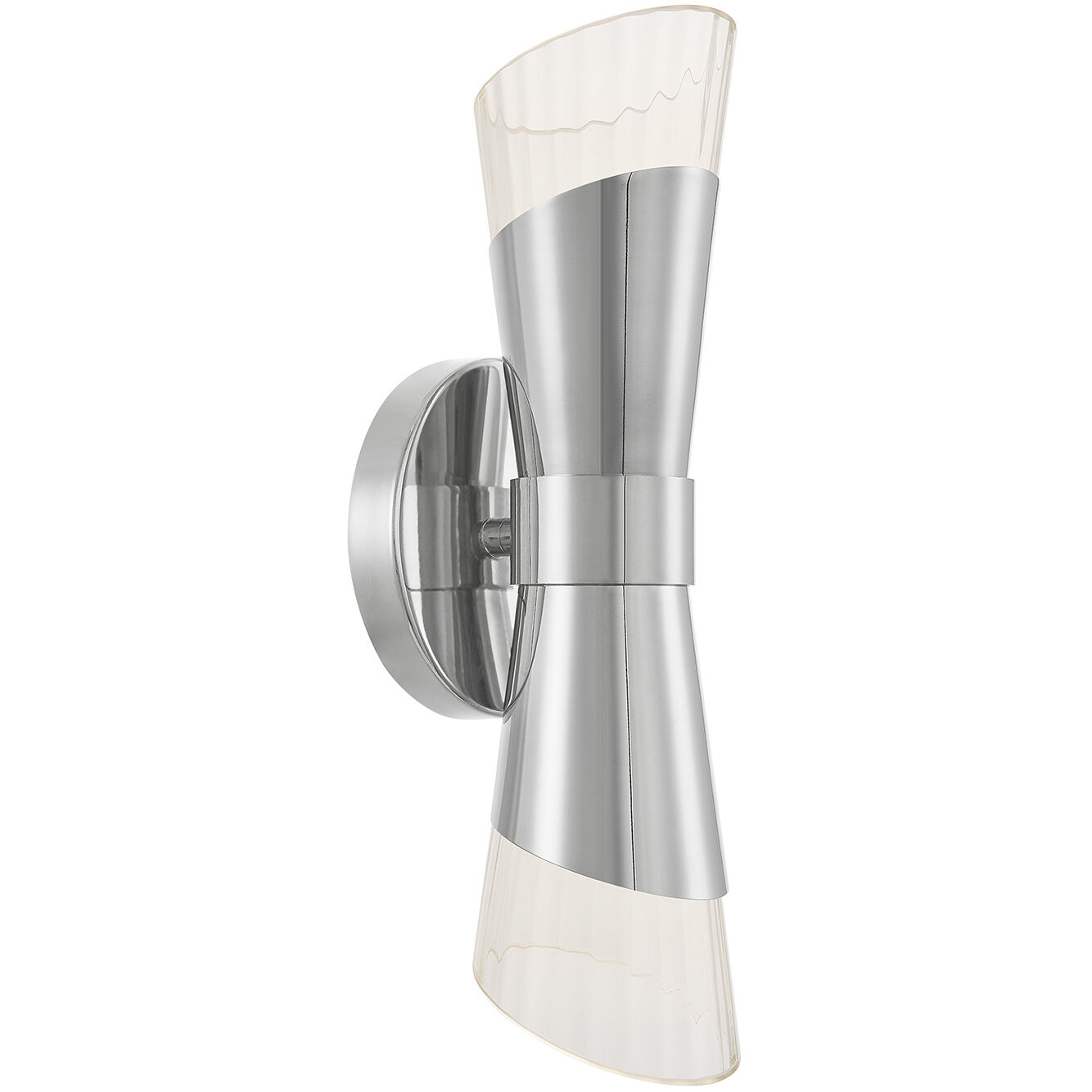 Fusion Collection - Lugano Family 4.75 inch Polished Chrome ADA Wall Sconce Wall Light in 2, EVOLV