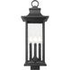 Tiberius 4 Light 24.5 inch Black Outdoor Post Mount Fixture