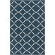 Frontier 66 X 42 inch Blue and Neutral Area Rug, Wool