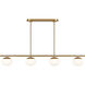 ED Ellen DeGeneres Lune 4 Light 49.63 inch Burnished Brass Linear Chandelier Ceiling Light