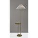 Uma 63 inch 100 watt Antique Brass Shelf Floor Lamp Portable Light