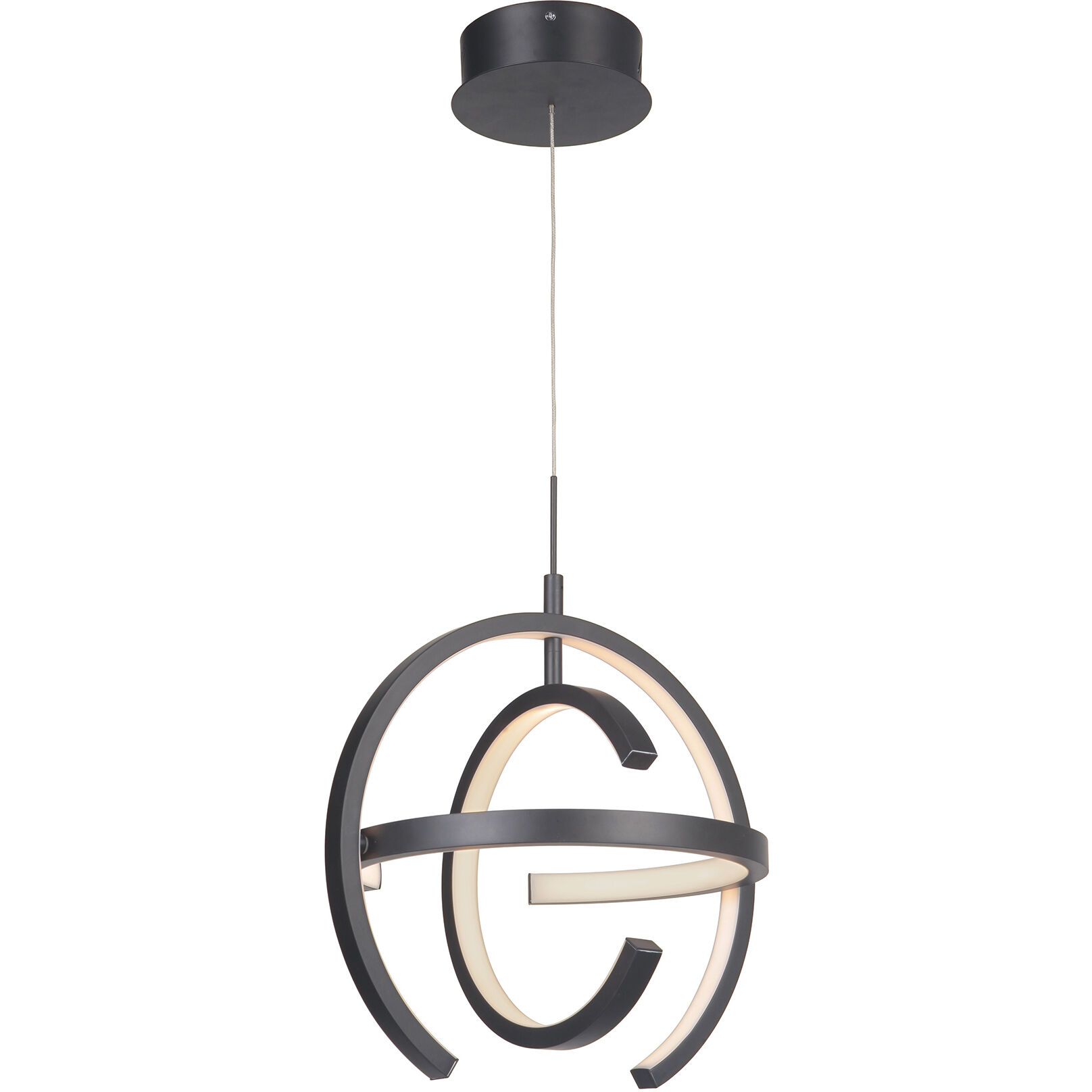 Dolby LED 13.75 inch Matte Black Pendant Ceiling Light