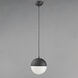 Half Moon LED 7.75 inch Black Mini Pendant Ceiling Light