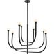 Dahlia LED 36 inch Plaster Black Chandelier Ceiling Light