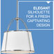 Clarke 4 Light 24.5 inch Polished Nickel with Matte White Indoor Chandelier Ceiling Light
