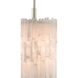 Moonstone 1 Light 8 inch Natural/Chinois Silver Leaf Pendant Ceiling Light, Aviva Stanoff Collection