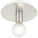 Hillview 1 Light 8 inch Brushed Nickel Flush Mount Ceiling Light