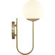 Caroline 1 Light 9 inch Brushed Gold Vanity Light Wall Light