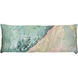 Pastel Coastal 36 inch Pale Aqua and Blush Pillow in 36" x 14"