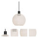 Newton 6 LED Black Cord Pendant Ceiling Light