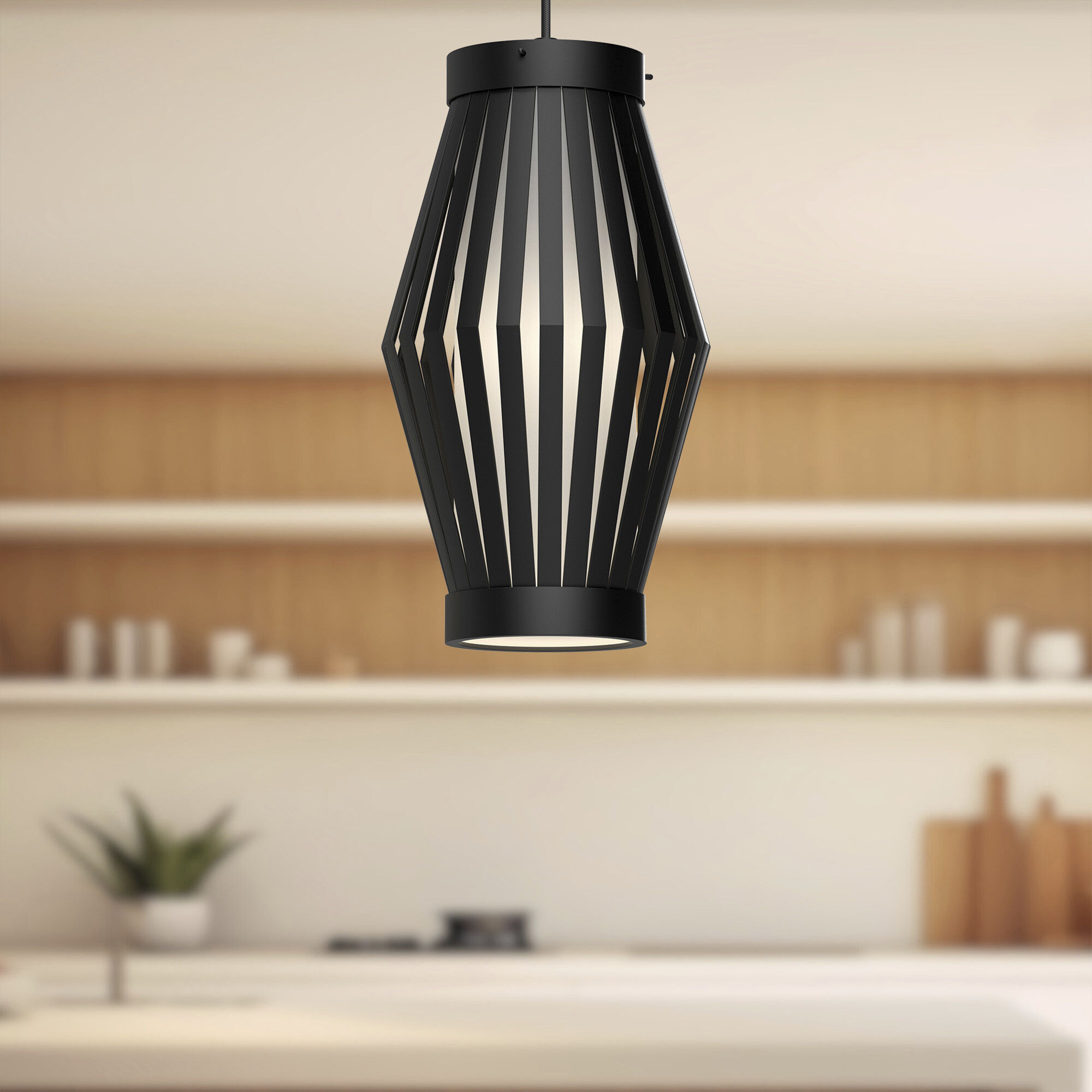 Alora Mood Hana Pendant Ceiling Light in Matte Black