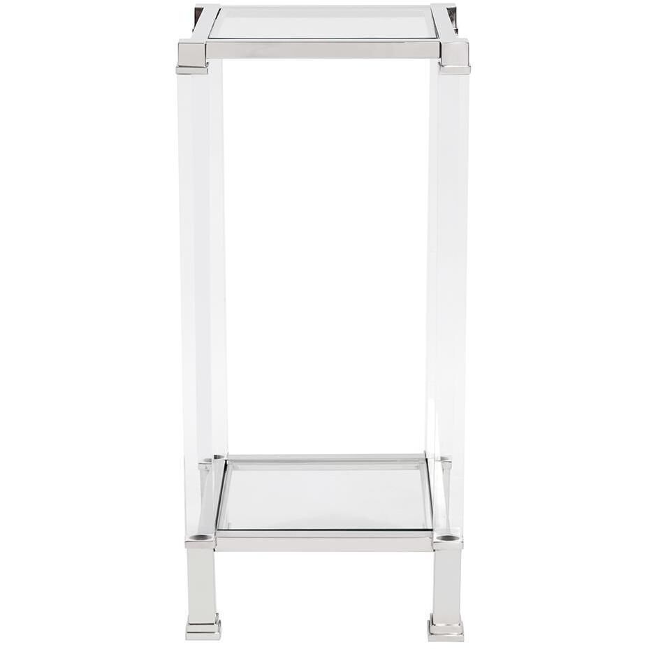 Clare 35.5 X 15 inch Silver Pedestal Table