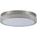 Chevron LED 19.69 inch Brushed Nickel Flush Mount Ceiling Light