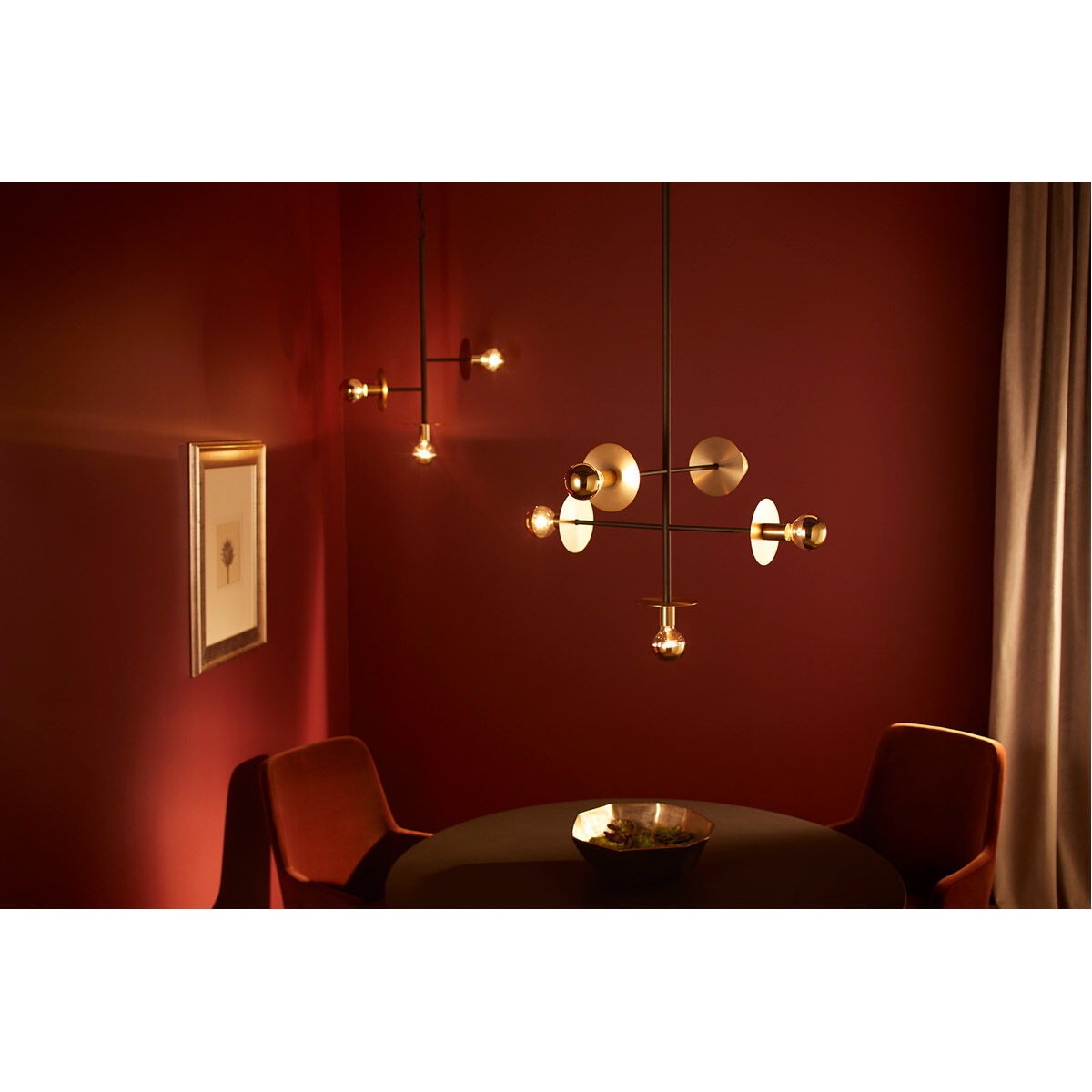 Voyager 3 Light 17 inch Noir with Aged Brass Pendant Ceiling Light