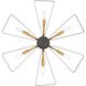 Luna 6 Light 27 inch English Bronze and Antique Gold Chandelier Ceiling Light