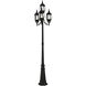 Frontenac 4 Light 93 inch Textured Black Outdoor Post Light