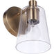 Emilio 1 Light 5 inch Satin Brass Wall Sconce Wall Light
